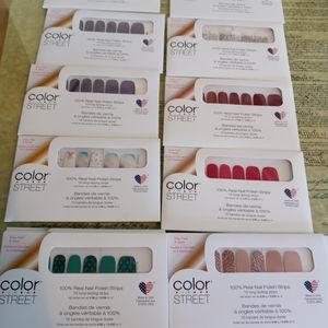 15 varied color street nail strips